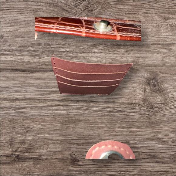 Vintage Western Brown Woven Crossbody Bag w/ Silver Hearts - Picture 8 of 8